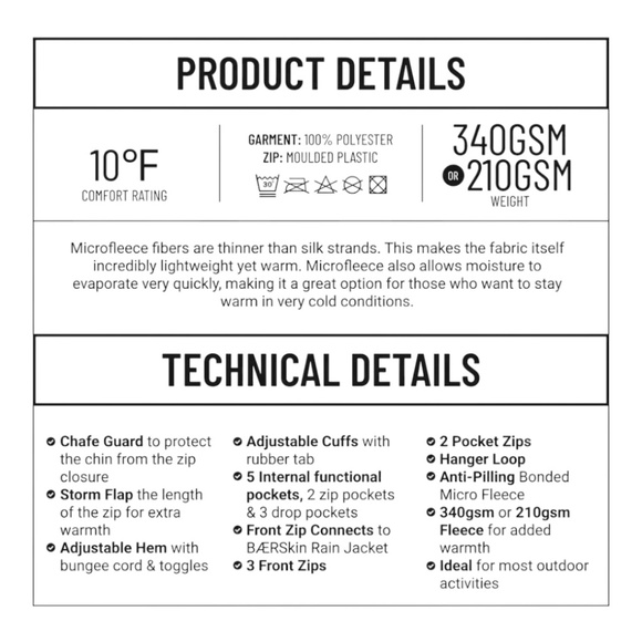 NWT BaerSkin Fleece Jacket Tactical Jacket Size XL NEW With TAG - Picture 5 of 12